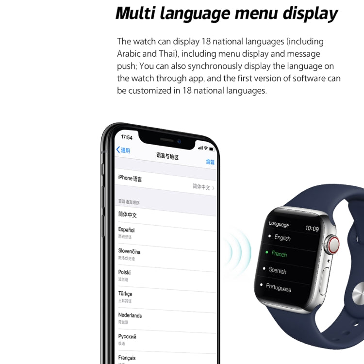 Reloj inteligente de silicona con recordatorio de mensaje de llamada Bluetooth de 1,9 pulgadas W17 Pro Max