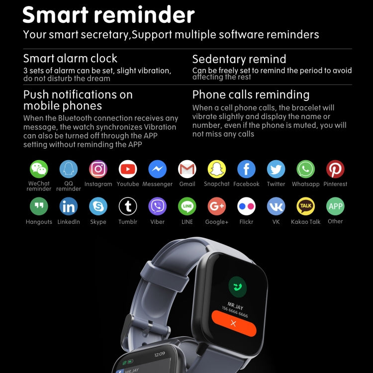 QS16 Pro Reloj deportivo inteligente BT5.0 de 1,83 pulgadas, compatible con llamadas Bluetooth/sueño/oxígeno en sangre/temperatura/frecuencia cardíaca/monitor de salud de presión arterial