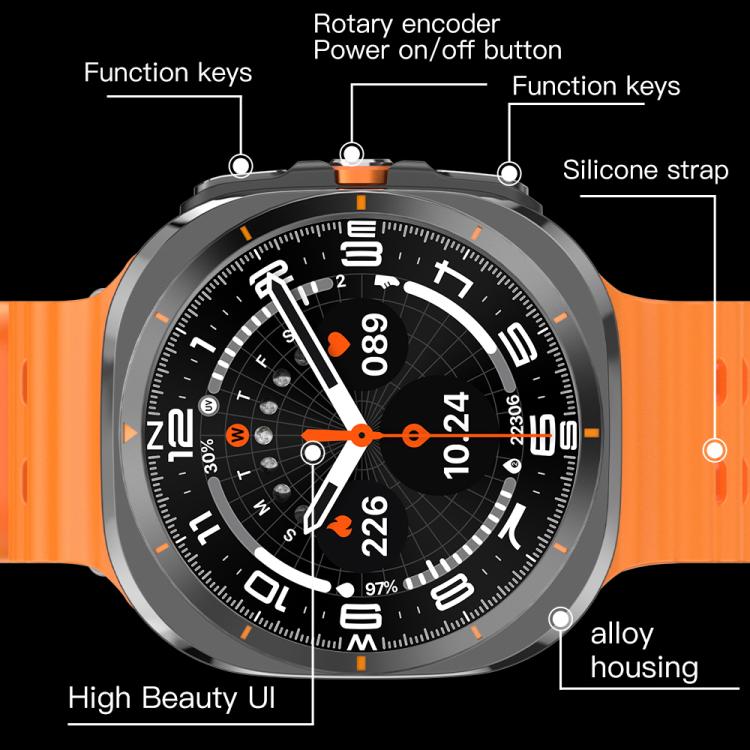 Reloj inteligente Bluetooth X7 con pantalla IPS de 1,51 pulgadas que admite monitoreo saludable