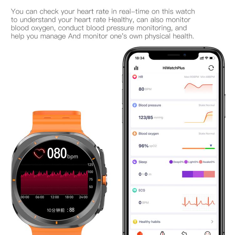Reloj inteligente Bluetooth X7 con pantalla IPS de 1,51 pulgadas que admite monitoreo saludable