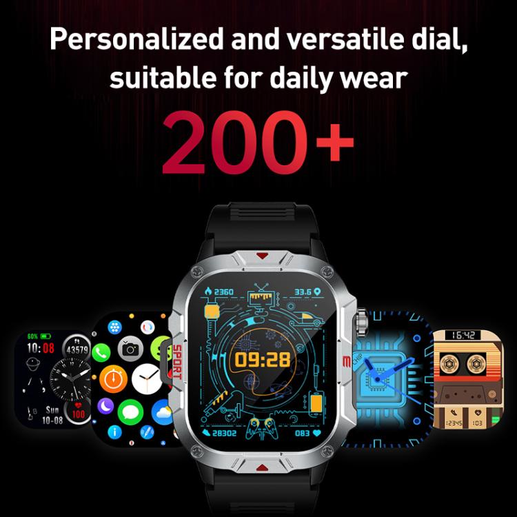 Reloj inteligente C40 Pro con pantalla TFT de 2,19 pulgadas, Bluetooth, ideal para deportes al aire libre y con monitorización de frecuencia cardíaca.
