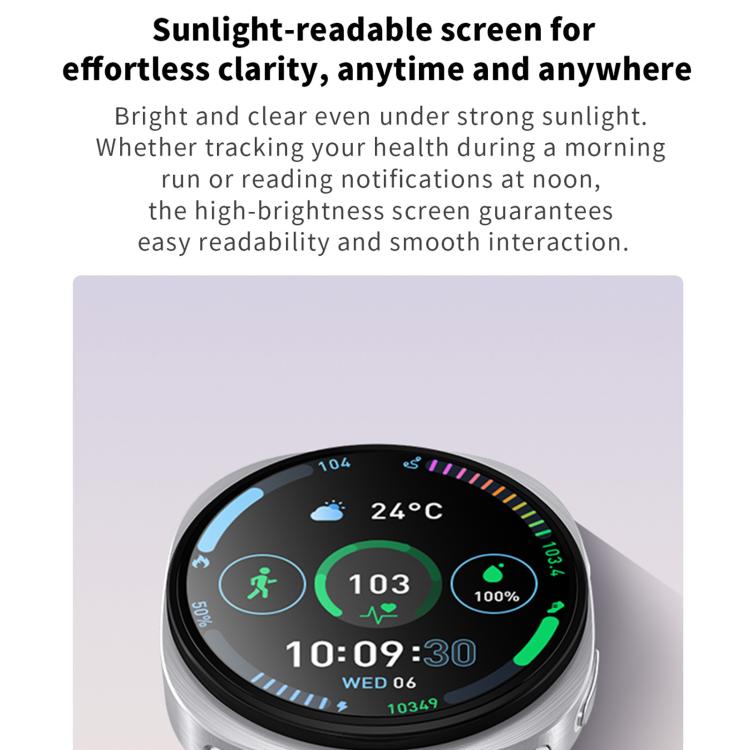 Reloj inteligente deportivo HD8 mini de 1,29 pulgadas con Bluetooth 5.4, compatible con llamadas Bluetooth, monitor de sueño, oxígeno en sangre, frecuencia cardíaca y presión arterial.
