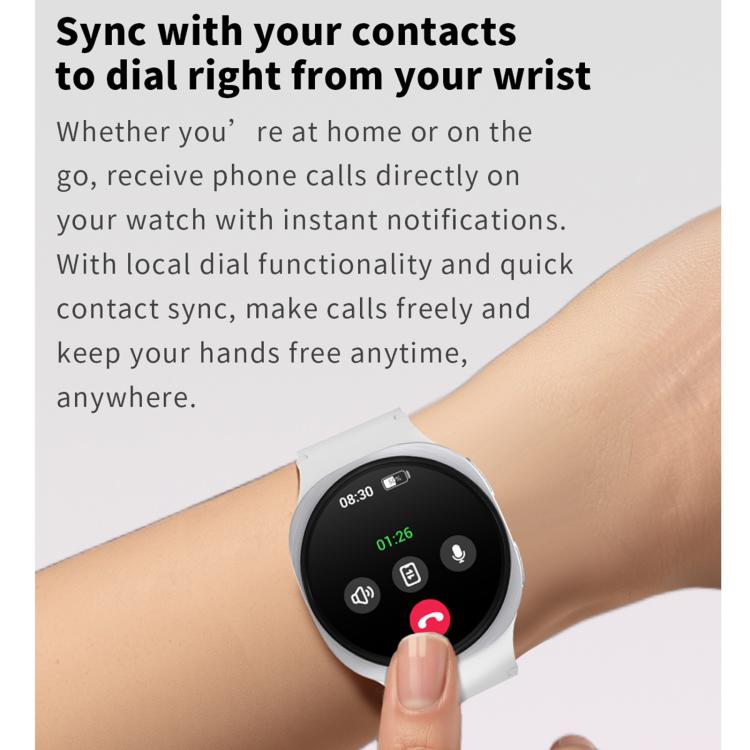 Reloj inteligente deportivo HD8 mini de 1,29 pulgadas con Bluetooth 5.4, compatible con llamadas Bluetooth, monitor de sueño, oxígeno en sangre, frecuencia cardíaca y presión arterial.