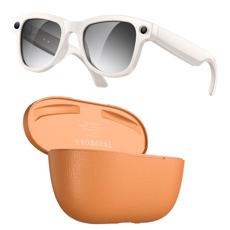 Gafas inteligentes M02 Ultra con cámara de 8 MP, IA y lentes fotocromáticas, with Black Charging Case, with Brown Charging Case