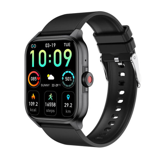 Reloj deportivo inteligente QX15 con pantalla TFT de 1,85 pulgadas y monitor de frecuencia cardíaca integrado.