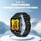 Reloj deportivo inteligente QX15 con pantalla TFT de 1,85 pulgadas y monitor de frecuencia cardíaca integrado.