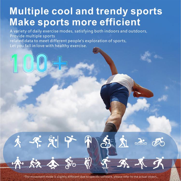 Reloj deportivo inteligente QX15 con pantalla TFT de 1,85 pulgadas y monitor de frecuencia cardíaca integrado.