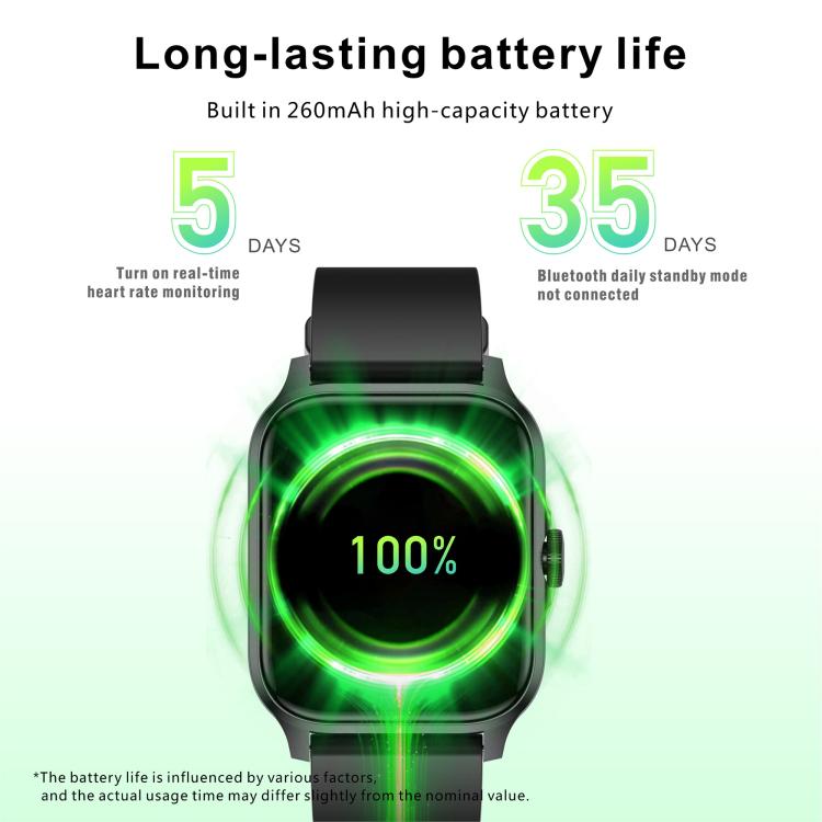 Reloj deportivo inteligente QX15 con pantalla TFT de 1,85 pulgadas y monitor de frecuencia cardíaca integrado.