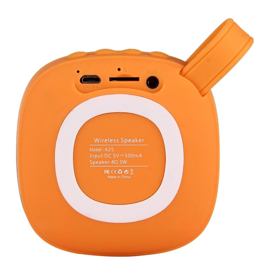 Altavoz estéreo Bluetooth con diseño de tela portátil X25 con micrófono incorporado, compatible con llamadas manos libres, tarjeta TF y entrada auxiliar, distancia de Bluetooth: 10 m