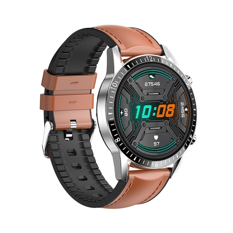 I9 Reloj de monitoreo de frecuencia cardíaca / presión arterial / oxígeno en sangre de 1.3 pulgadas, Black, Red, Orange, Green, Black Leather, Brown Leather, Black Steel, Silver Steel