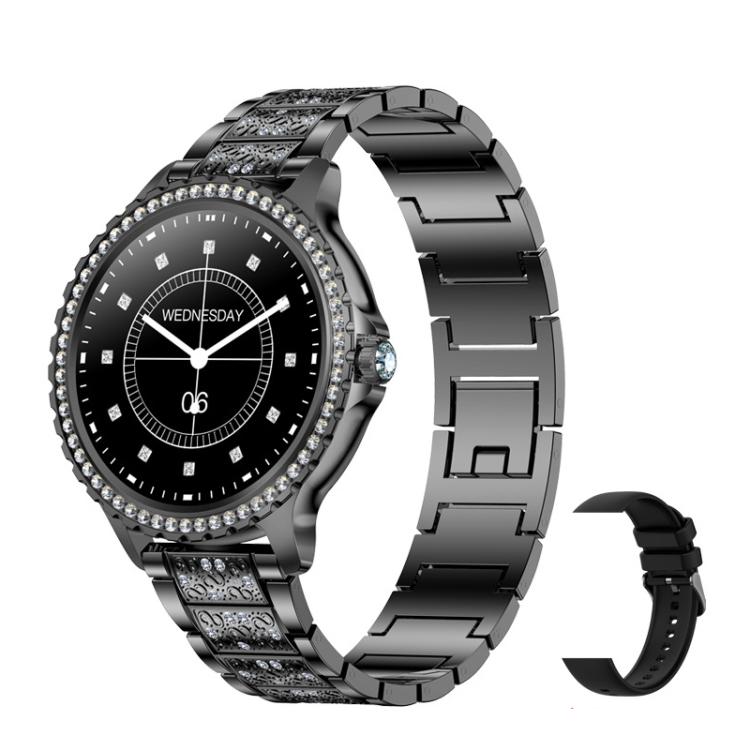 Reloj inteligente deportivo con asistente de voz e IA y función de llamadas Bluetooth., Black Silicone Strap, Gold Pink Silicone Strap, Silver Gray Silicone Strap, Gold Rough Steel Strap+Pink Silicone Strap, Silver Rough Steel Strap+Gray Silicone Strap...