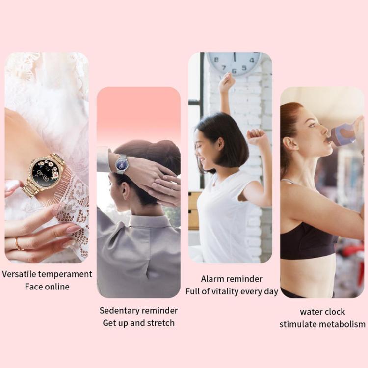 Reloj inteligente deportivo con asistente de voz e IA y función de llamadas Bluetooth., Black Silicone Strap, Gold Pink Silicone Strap, Silver Gray Silicone Strap, Gold Rough Steel Strap+Pink Silicone Strap, Silver Rough Steel Strap+Gray Silicone Strap...