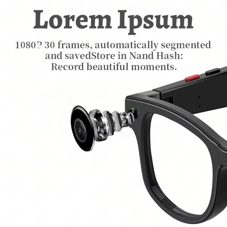 Gafas inteligentes AIMB-G1 con cámara de 5 MP y traducción automática por IA en tiempo real, vídeo estabilizado 1080p, kit de 3 lentes., AIMB-G1